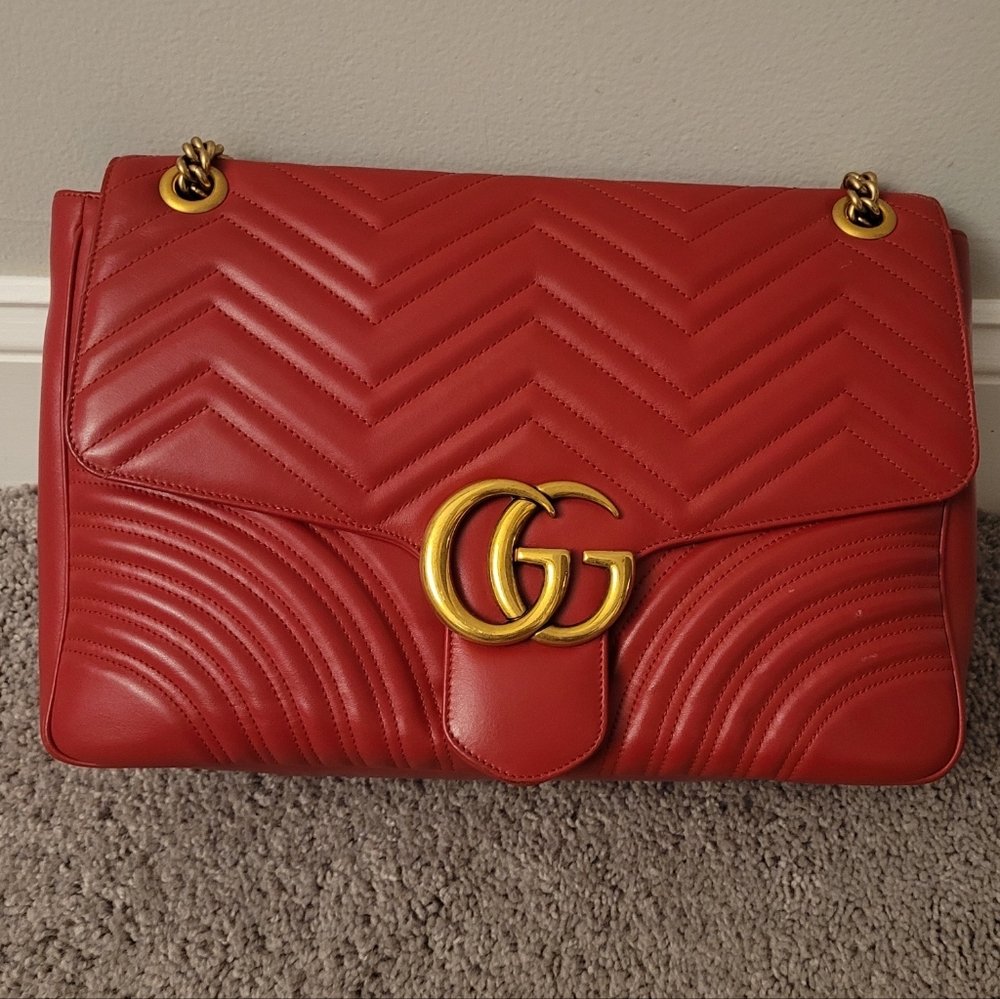 Gucci GG Marmont Large Matelassé Shoulder